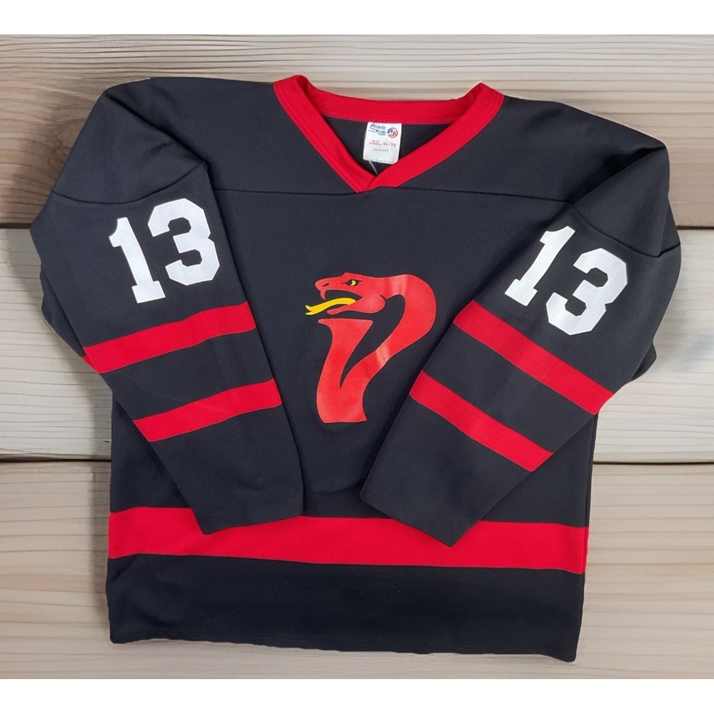 Vintage St. Louis Vipers Hockey Jersey‎ #13 90s Graphic Athletic Knit Canada XL